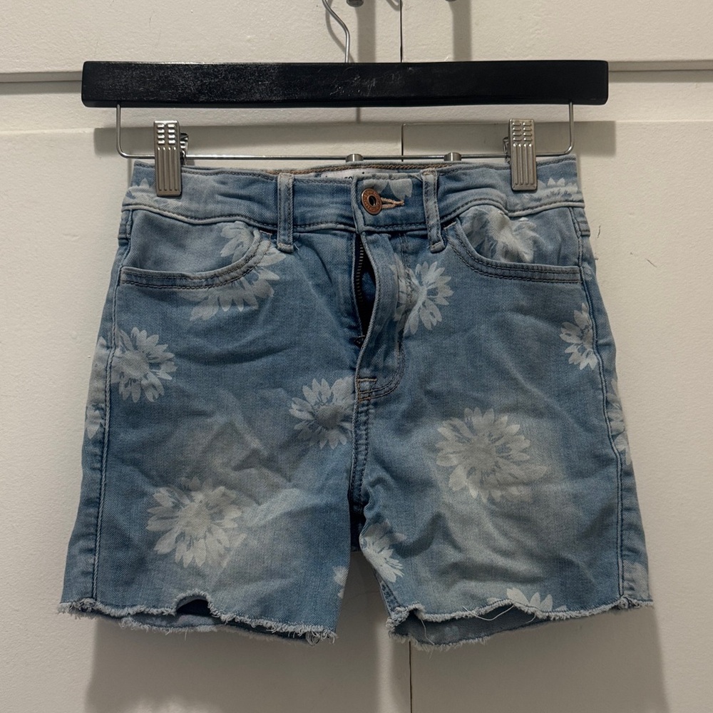 Abercrombie Kids Blue Floral Jean Shorts